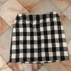 Talbots Black and White A-Line Skirt. A026